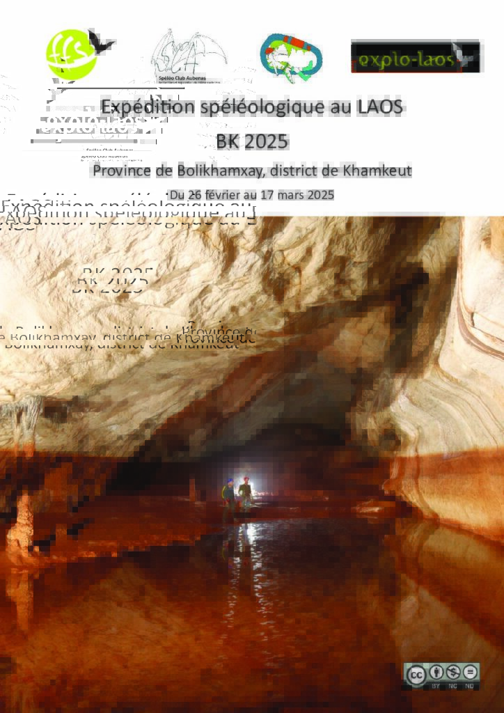 Expédition spéléologique au LAOS - BK2025 (Province de Bolikhaxay, Khamkeut)