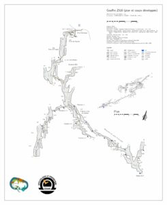 Gouffre Z510 plan et coupe développée